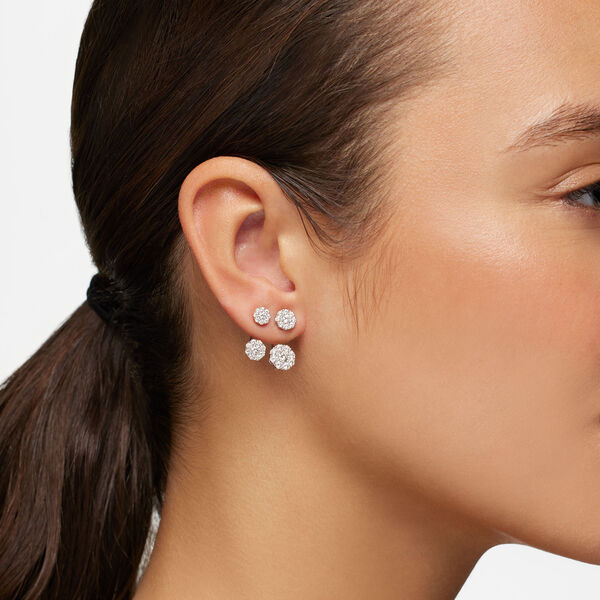 Diamond Cluster Jacket Earrings, Small